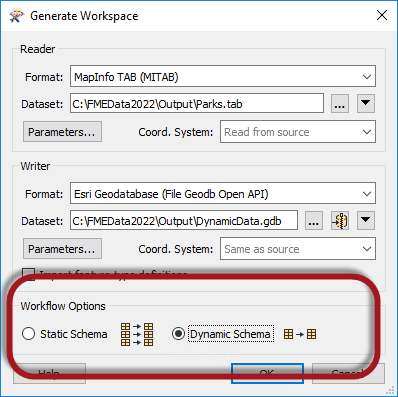 Dynamic Schema Workflow Option